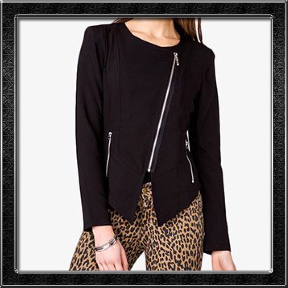 Forever 21 Black Asymmetrical Jacket